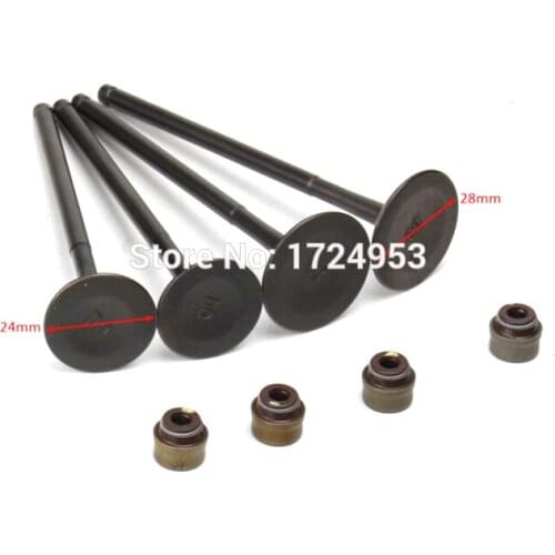 Universal NC250 engine parts valve kit for Zongshen 4 vavles Engine parts Valve IN/EX and Valve Oil seal kit