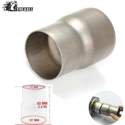 Universal 61mm-51mm Motorcycle Modified exhaust Muffler pipe Adapter Reducer Connector Pipe Tube For Suzuki YAMAHA Buell Aprilia