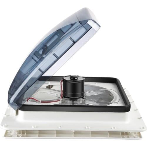 12V Motorhome Fan W/ 3 Speed Intake & Exhaust –Manual Crank Lift & Smoke Lid Includes Screws & Garnish RV Roof Vent Fan Parts