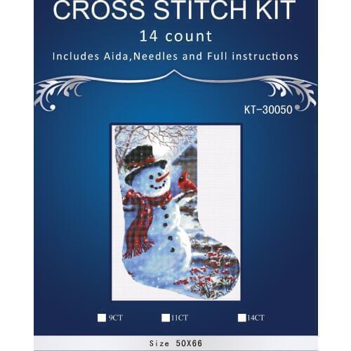 Top Quality Beautiful Lovely Counted Cross Stitch Kit Similar Dim cross stitch Similar DMC similar dim christmas sock 3005