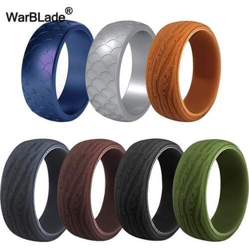 WBL 3pc/set Silicone Rings Men Women Hypoallergenic Flexible Sports Antibacterial Silicone Finger Ring For Wedding Rubber Bands