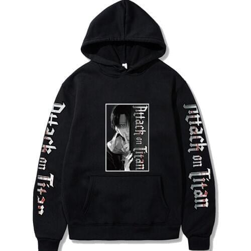 Japanese Anime Attack on Titan Hoodie Japanese Long Sleeves With Pockets