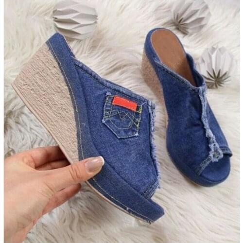 New Arrival 2020 Womens Sandals Women Summer Fashion Leisure Fish Mouth Sandals Thick Bottom Slippers Wedges Shoes Women