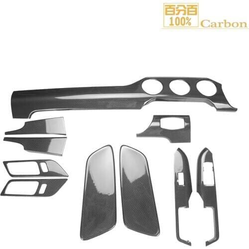 100% Carbon Fiber For Mustang Interior 10 piece Right Hand Driver Only