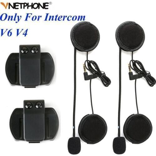 2PCS 3.5MM EJEAS V6 V6 Pro Accessories Earphone Speaker Microphone Clip For Vnetphone V4/V6 Motorcycle Helmet Bluetooth Intercom