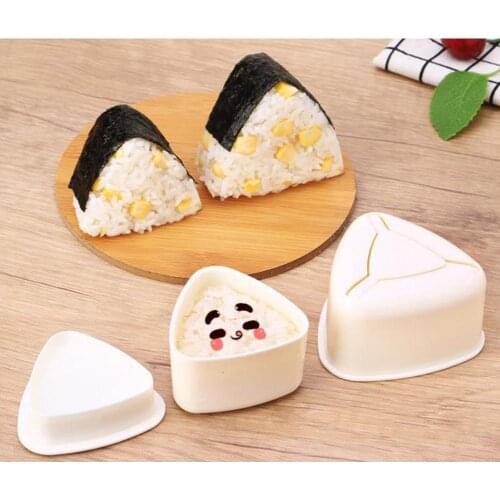 2 PCS DIY Sushi Mold Triangular Onigiri Rice Ball Bento Press Sushi Maker Mold Kitchen Bento Supplies