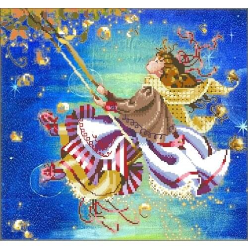 25-MD-33（14CT） draw fabric cross-stitch cloth with beaded metal thread cross-stitch kit styles cross stitch kit