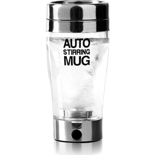 400ml Electric Protein Shaker Cup Auto Shake Mixer Drink Bottle Gym Powder Blender Juicer Stainless Steel Transparent