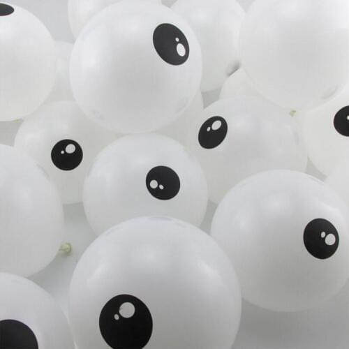 5 inch White Octopus eye balloon100 pcs/lot eye shape Balloon modeling kids toys Birthday party High-quality
