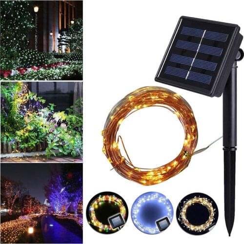 50/100/200 LEDs Outdoor LED Solar Lamp String Lights Fairy Holiday Wedding Garland Solar Garden Waterproof for Home Led Decor 5z