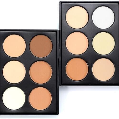 6 Colors Face Cream Contour Makeup Palette Concealer Highlighter Cosmetic Beauty Tool Waterproof Whitening Skin Finish Concealer