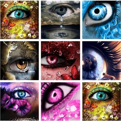 DIY Diamond Painting Diamond Embroidery Multicolor Women Eyes Full Drill Cross Stitch Mosaic Gift Rhinestone Home Decor Gift
