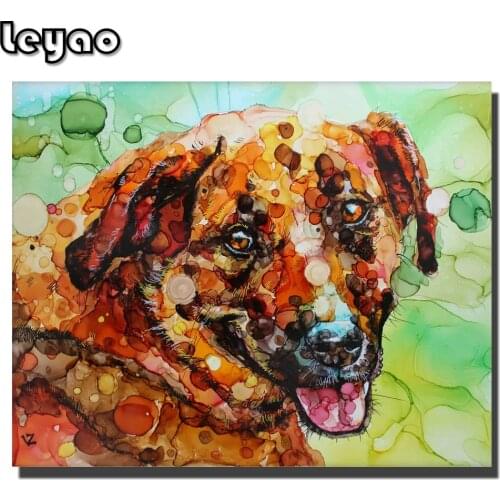 DIY diamond painting cross stitch abstract dog art picture 5D mosaic diamond embroidery home decoration gift
