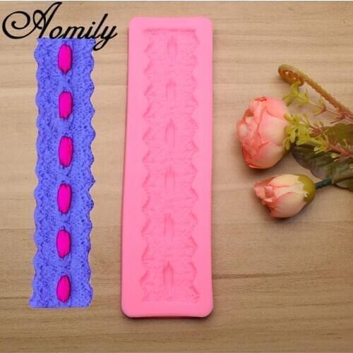 Aomily Wedding Cake Silicone Lace Fondant Skirt Mold Mousse Sugar Craft Icing Mat Pad Pastry Cake Decorating Tools