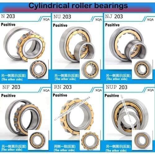 Free shipping 17x40x12 mm Cylindrical roller bearings NJ203 NU203 N203 NF203 RN203 NUP203 17*40*12 E EM M C3 ECP C4 MA J