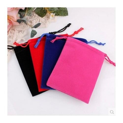 Free Shipping Wholesale 7x9cm Velvet Drawstring Bag/Jewelry Christmas Wedding Gift Bags & Pouches 100pcs/Lot