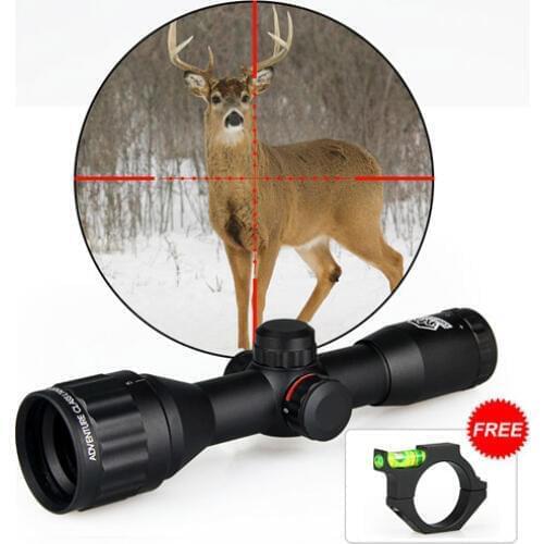 Canis Latrans Optical sight Tactical 4X32 Mil Dot Rifle Scopes With Airsoft Gun Scope Mount Level bubble in Hunting OS1-0140