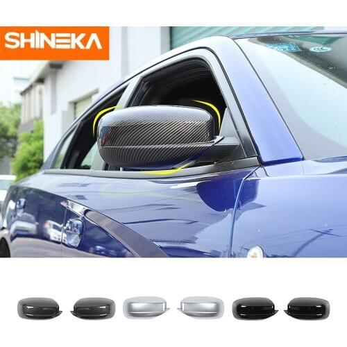 SHINEKA Mirror Covers for Dodge Charger Car Side Rearview Mirror Shell Decoration Covers Accessories for Dodge Charger 2015
