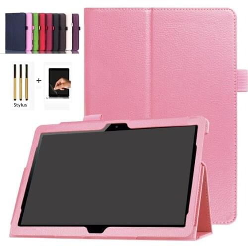 For Lenovo Tab M10 HD Case Tb X306F X306X 10.1 inch PU Leather Stand Cover Case for Lenovo M10 HD 2nd Gen Leather Funda+film+pen