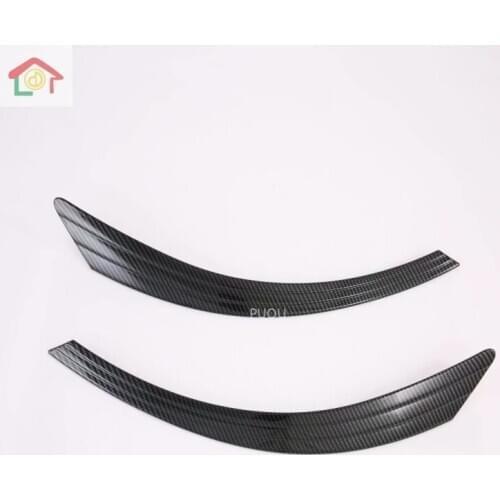 For Hyundai Sonata 10th 2019 2020 2PCS Carbon Fiber ABS Car Front Headlight Fog Lamp Fog Light Cover Trim Car Accessories