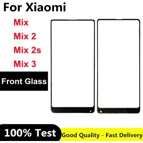 For XiaoMi Mi Mix Mix 2 3 Mix 2S Front Outer Screen Lens Outer Touch Panel Parts Repair Replacement for xiaomi mix 2 2s