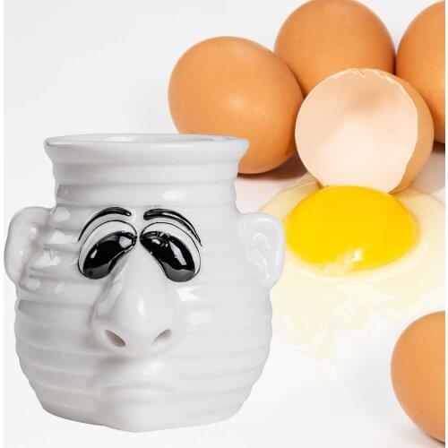 Egg Separator Filter Fun Snot Egg Separator Snotty Nose Egg Ceramic Separator Tool For Household Kitchen Egg Tools