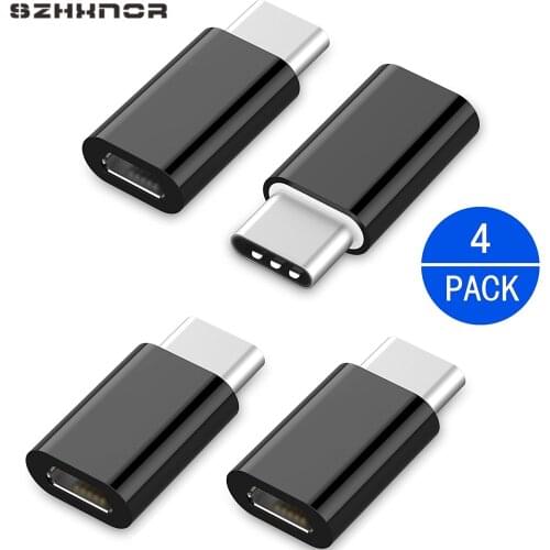 4PC Micro USB To Type C Android Phone Cable For SAMSUNG GALAXY S10 S9 A7 2018 A5 2017 Wileyfox Swift 2 Plus Otg Adapter Charging