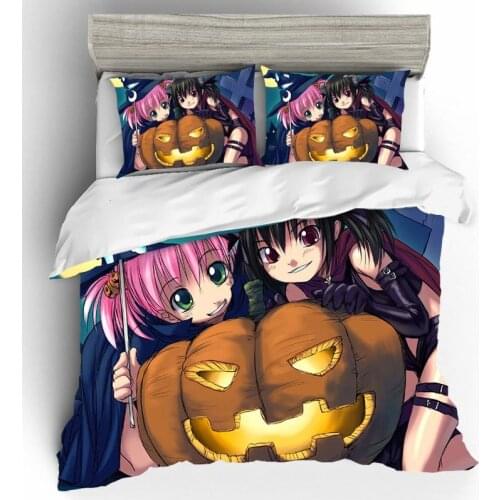 3d Halloween Bedding Set Kids Couple Home Textiles Cute Bed Linen Set King Size And Linen Sets Bed Linen Cartoon Duvet Cover