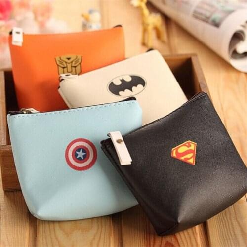 The Avengers Small Wallet Disney Marvel Captain America Anime Cute Mini Wallet Women Coin Purse Childrens Gifts Money Bag Purse