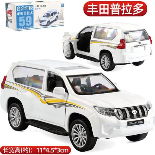 1:42 Scale For TOYOTA LAND CRUISER PRADO Diecast Alloy Metal SUV Off-Road Car Model Collection Toys Vehicle