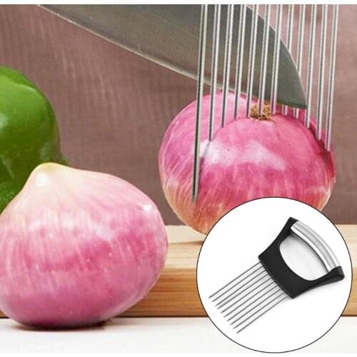Multipurpose Food Slicer Assistant Cutting Onion Insert Device Manual Vegetable Chopper Slicing Aid Cutter Vegetable
