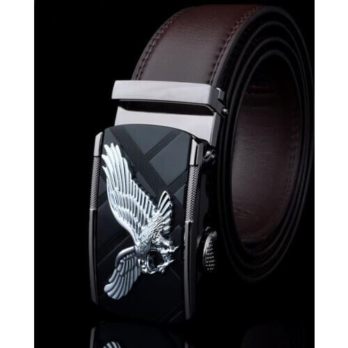 Fashion new style Belts For Men Genuine Leather Cowskin Belt Automatic Buckle High Quality Business Male Mens Belt Eagle