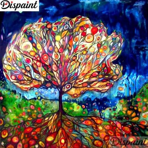 Dispaint Full Square/Round Drill 5D DIY Diamond Painting "Tree scenery" Embroidery Cross Stitch 3D Home Decor A10962