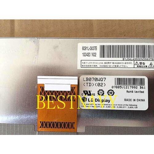 Original LG 7inch LCD display LB070WQ7(TD)(02) LB070WQ7-TD02 Screen for Car GPS Navigation monitors free shipping