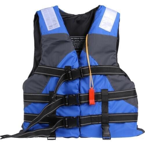 Professional Adult Life Jacket Swimming Boating Ski Drifting Surfing Adjustable Water Sport Life Vest with Whistle