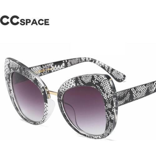 45653 Transparent Snake Cat Eye Sunglasses Men Women Big Frame Fashion Shades UV400 Vintage Glasses Oculos