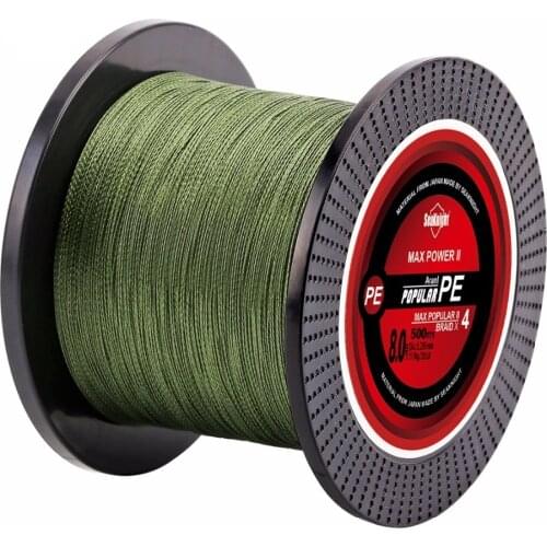 Seaknight 500m series 4-strand Super strong Japan multifilament PE twisted fishing line 8 10 20 30 40 60LB