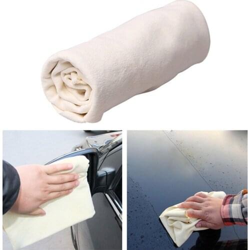 Natural Chamois Leather Cloth for Car Cleaning Absorbent Auto Quick Dry Washing Towel Soft Natural Suede