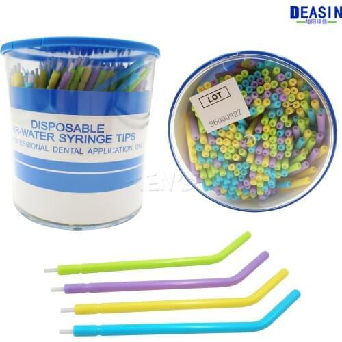 High Quality 250pc/bottle Dental 3-way syringe Tips Dental Materials plastic with three gun nozzle tip nozzle