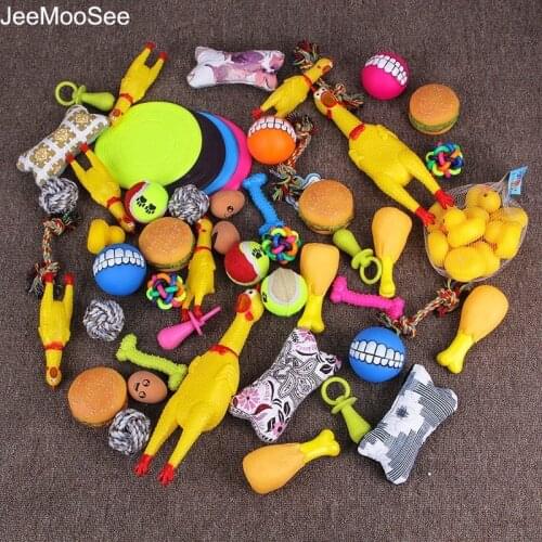 10PCS Pet Dog Cat Funny Rubber Durability Dog Toys Squeak Chew Sound Toy Fit For Small Pets Screaming Chicken Rubber Squeak Toy