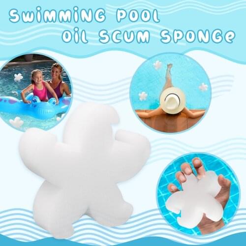 10Pcs White Floating Spa Sponge Cartoon star Oil Absorbing Hot Tub Skimmer Scum Absorber Cleaners For Swimming Pool #T3P