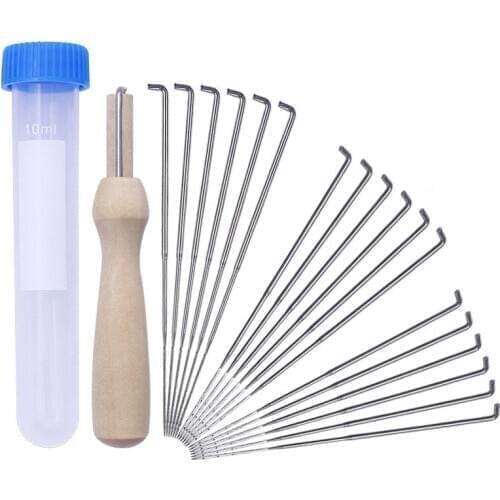 18Pcs/set 3 Sizes Felting Needles Wool Felt Pocked Needles Set DIY Craft Felt Tools with Wood Handle with Bottle