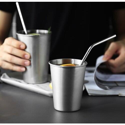 30/70/180/320ml Metal Stainless Steel Cup Mug Drink Coffee Beer Tumbler Travel Home Office B1