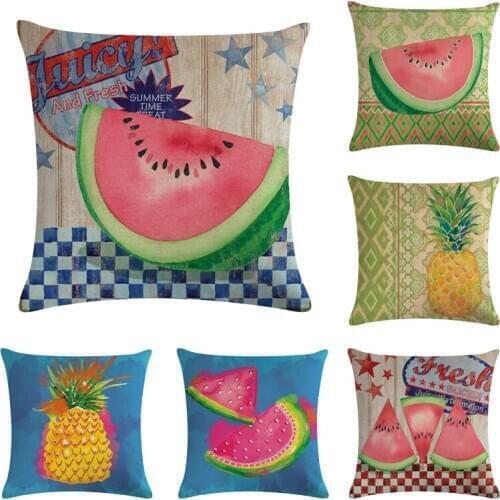 45*45cm Pineapple Fruit Pattern Polyester Throw Pillow Cushion Cover Car Home Decor Decoration Sofa Bed Decorative Pillowcase