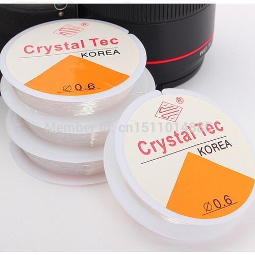 4Rollsx10M Translucent Stretch Elastic Beading Cord/String/Thread 0.6mm FL11