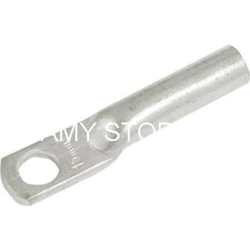 8mm Stud 6mm Wire Copper Ring Lug Battery Cable Connector Terminal Silver Tone JG16-8