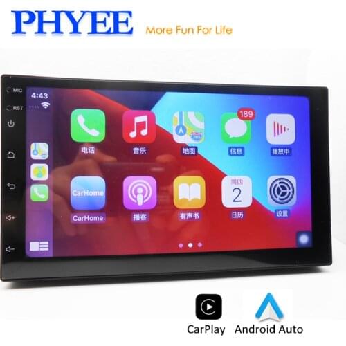 2 Din Carplay Car Radio RDS Mirror Link Bluetooth Stereo Receiver MP5 Player USB 7" Touch Screen Audio System Head Unit PHYEE X4
