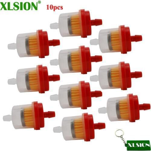 XLSION 10pcs Petrol Gas Fuel Filter For ATV Quad 4 Wheeler Buggy Go Kart Snowmobile Pit Dirt Bike Motorcycle Motocross