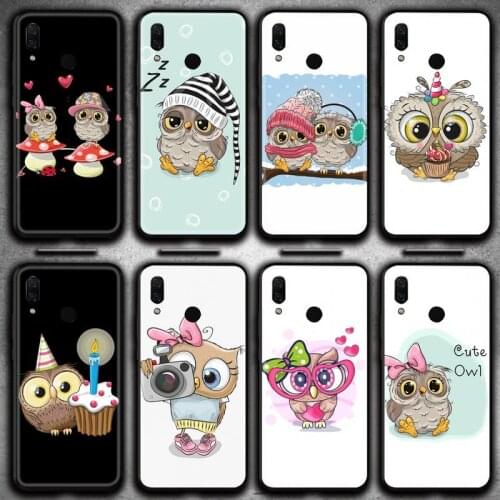 Lovely Animal Owl Phone Case Huawei Y6P Y8S Y8P Y5II Y5 Y6 2019 P Smart Prime Pro