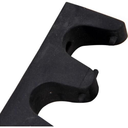 Black Rubber Billiards Snooker Stick Rack Pool Cue Holder Stand For 3 Cues